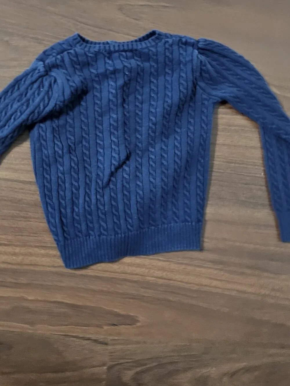 Ralph Lauren Navy Cable-Knit Button Cardigan with Pink Pony